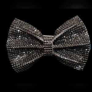 Black Rhinestone Bow Phone Clip / Holder Accessory